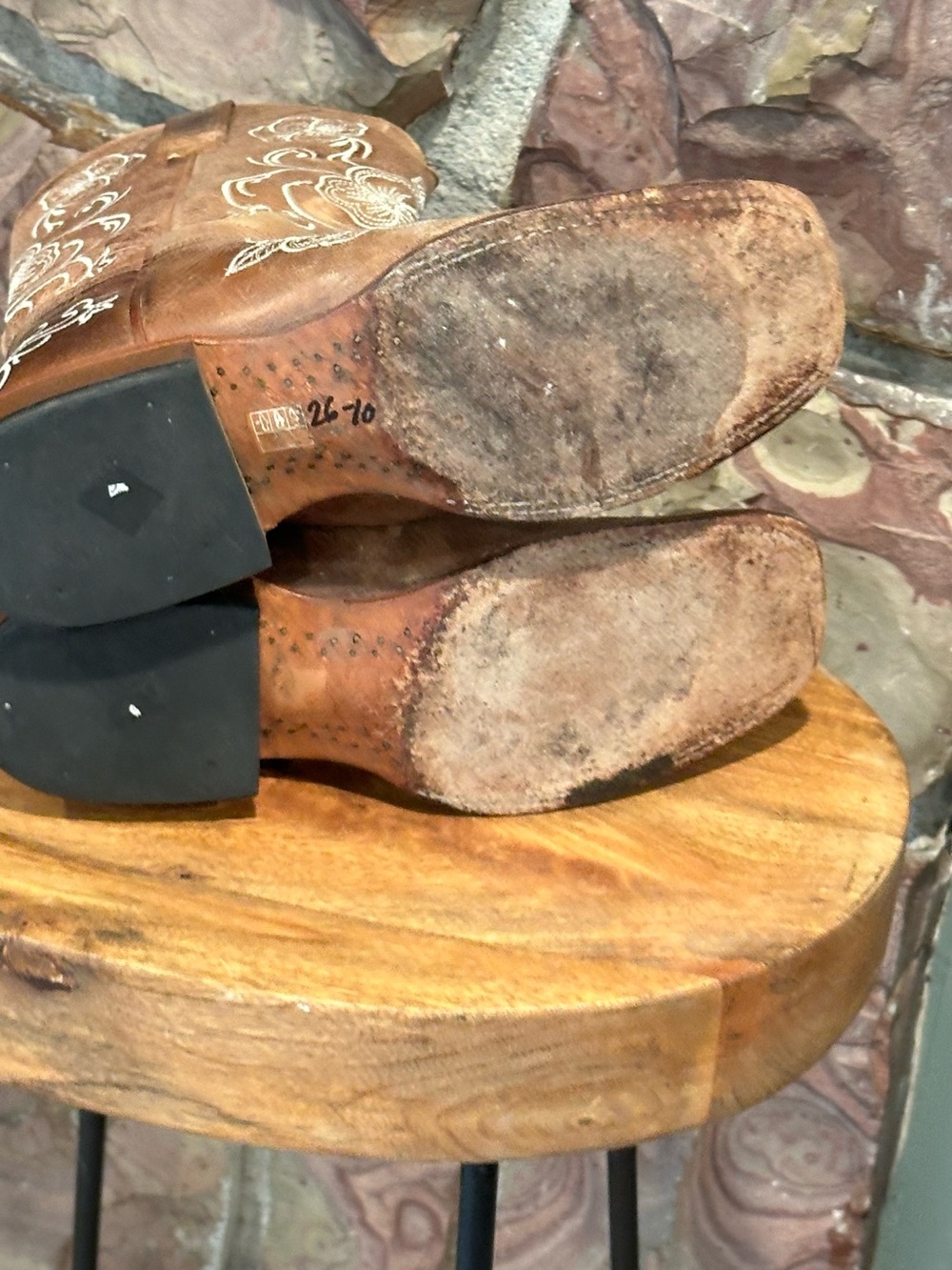 Shyanne Tan Brown Western Boot Interior Label Detail - Picture 12 of 15